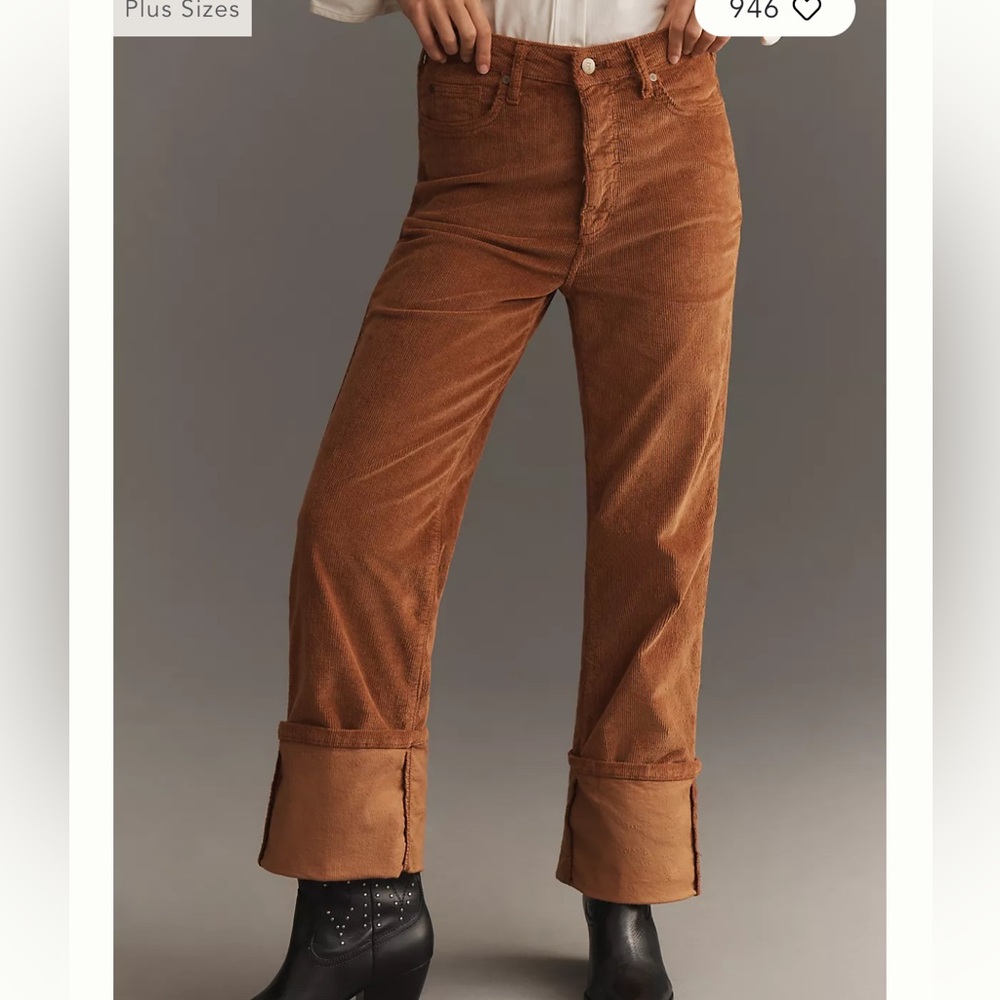 Anthro Pilcro Brown Corduroy Pants